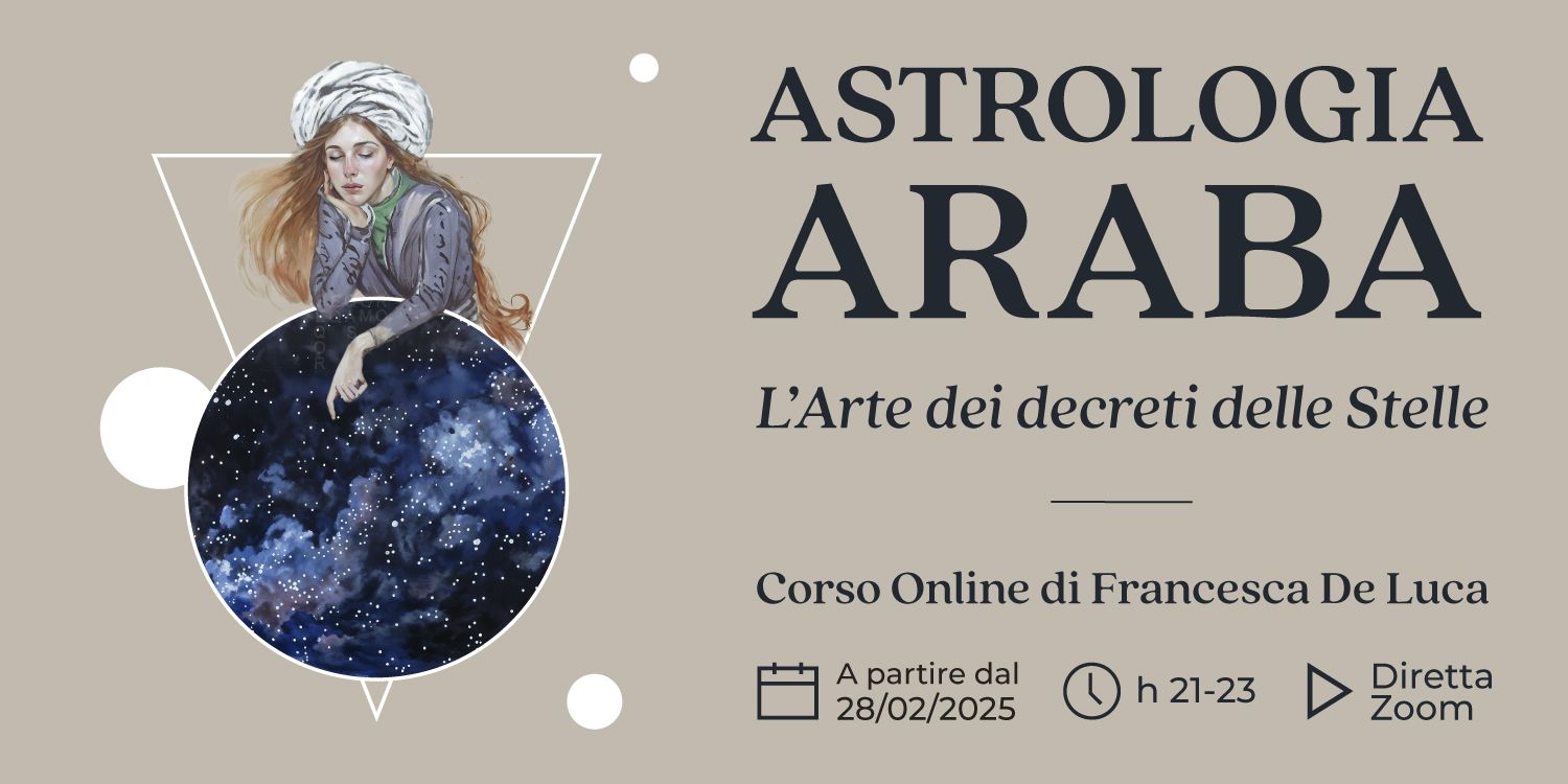 Copertina del corso online Astrologia Araba di Francesca De Luca