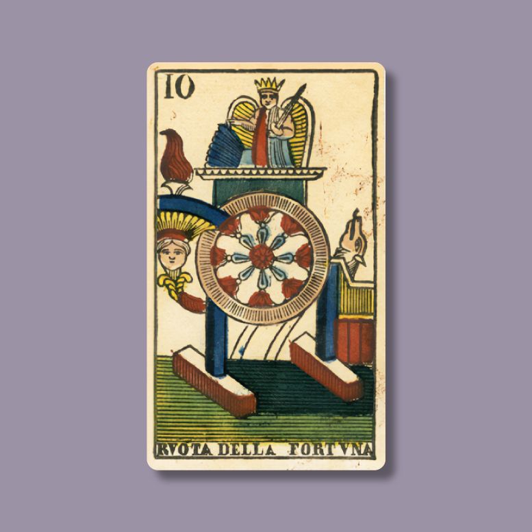 La Ruota della Fortuna dei Tarocchi piemontesi di Vergnano